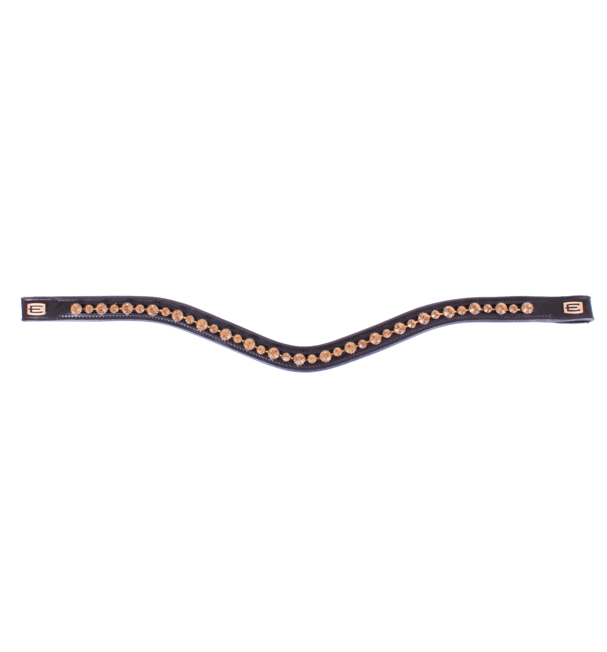 Browband Golden Crystal - Black