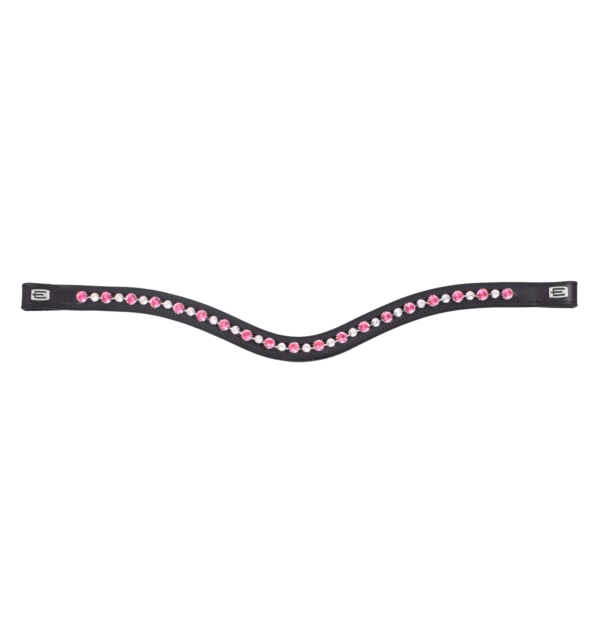 Browband Pink/White Crystal - Black