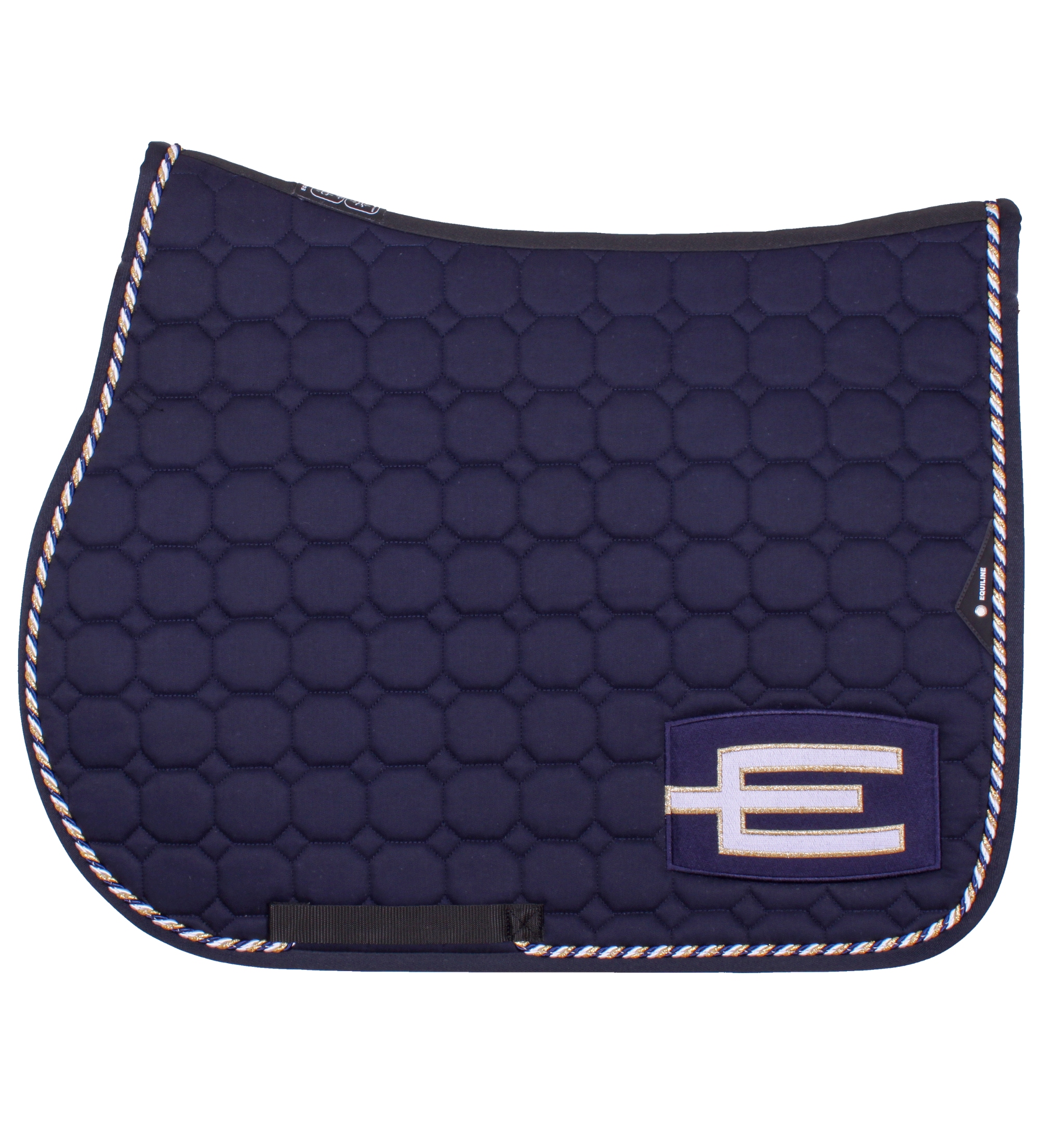 Jumping Saddle Pad G E-logo - Navy/Gold/White