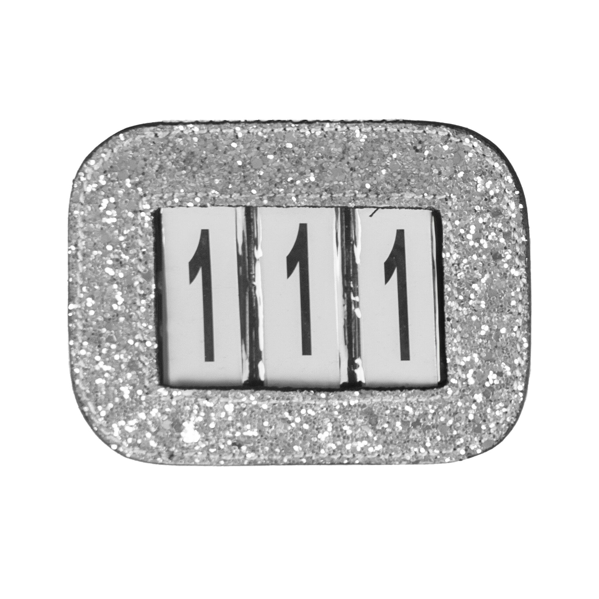 Number Holder - Silver Glitter