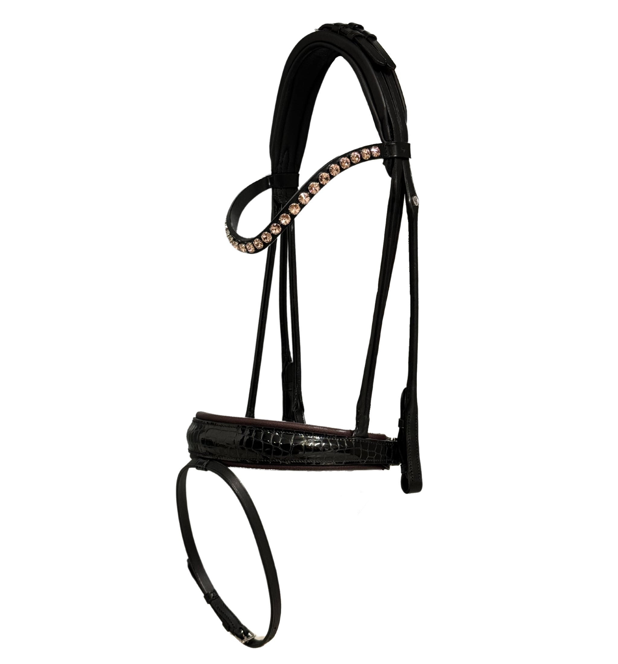 Round sewn Bridle FG - Black/Bordeaux 